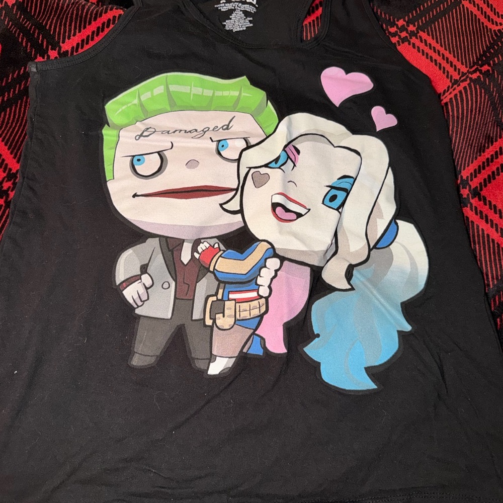 Cartoon Graphic Women's Tank Top - Black